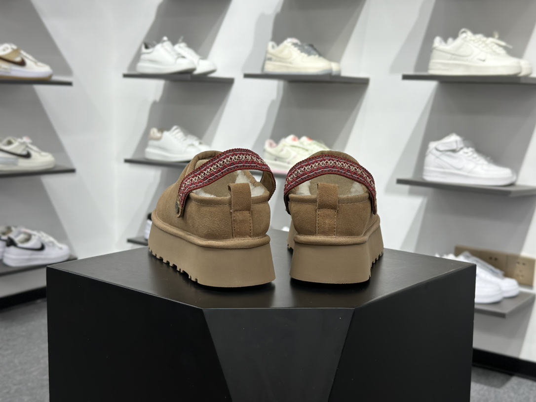 240 UGG 新民族风 半拖厚底4cm 2553 官网款23ss升级厚底民族风内里全羊毛厚底松糕增高