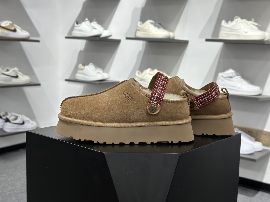240 UGG 新民族风 半拖厚底4cm 2553 官网款23ss升级厚底民族风内里全羊毛厚底松糕增高