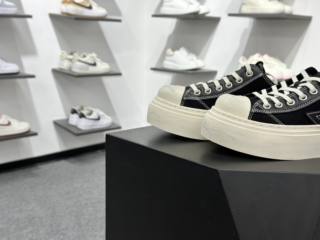 280 SMFK COMPASS METEOR ROVE流星经典款纯色做旧脏脏鞋球鞋 低帮厚底增高帆布鞋