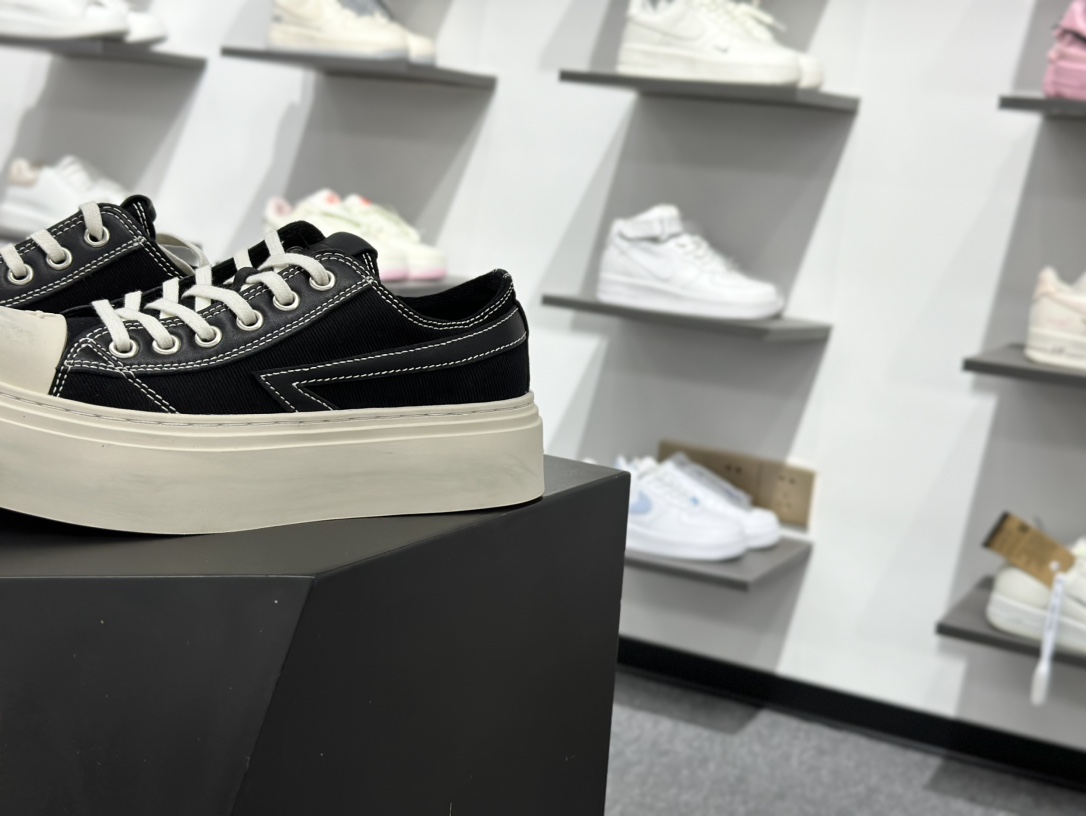 280 SMFK COMPASS METEOR ROVE流星经典款纯色做旧脏脏鞋球鞋 低帮厚底增高帆布鞋