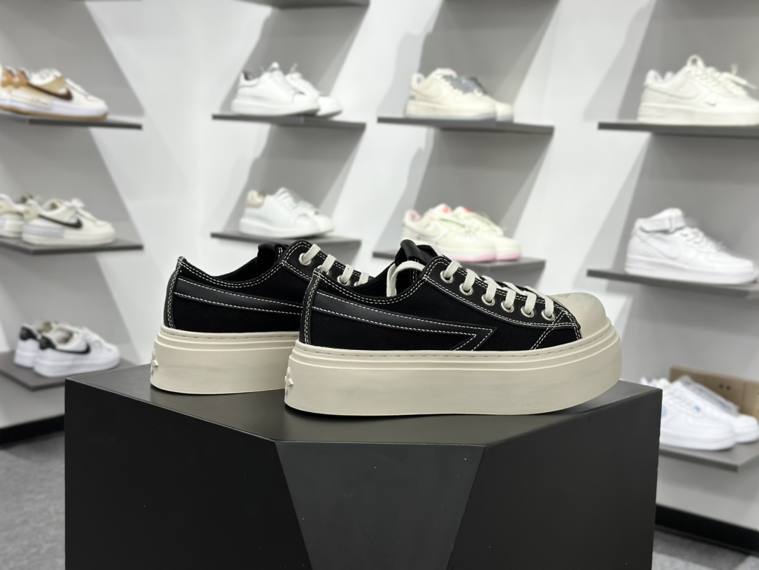 280 SMFK COMPASS METEOR ROVE流星经典款纯色做旧脏脏鞋球鞋 低帮厚底增高帆布鞋