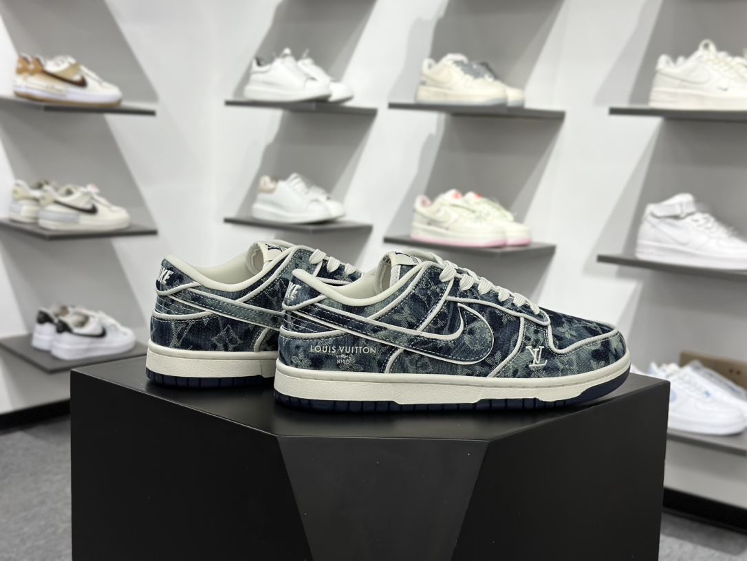 280 Nike SB Dunk Low LV联名 青蓝牛仔 高端定制 低帮休闲板鞋 SC0601-466