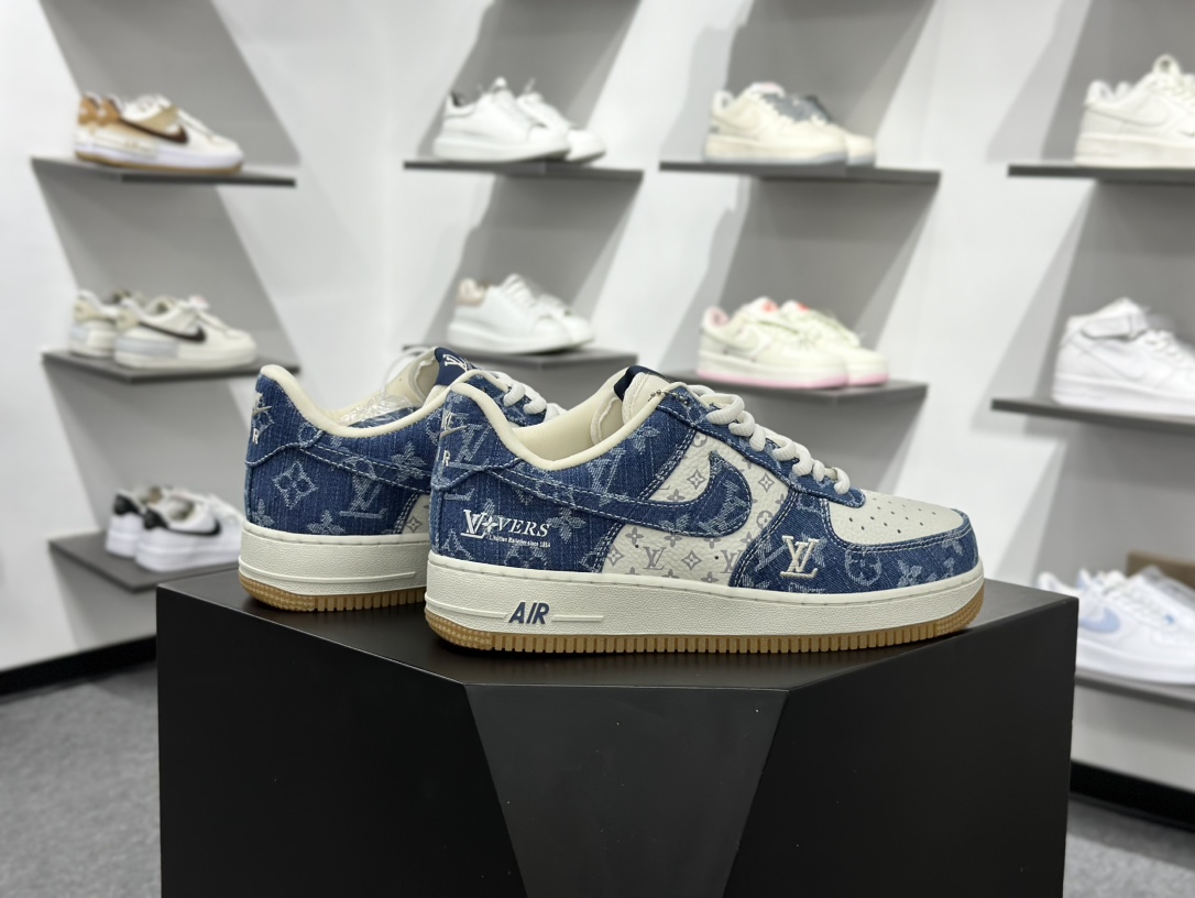 260 Nike Air Force 1‘07 Low LV联名 白海军蓝 空军一号低帮休闲板鞋 YF9511-813