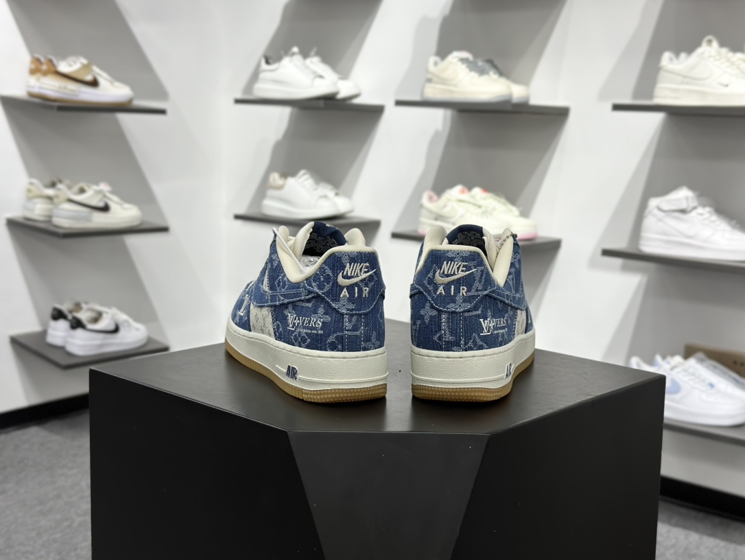 260 Nike Air Force 1‘07 Low LV联名 白海军蓝 空军一号低帮休闲板鞋 YF9511-813