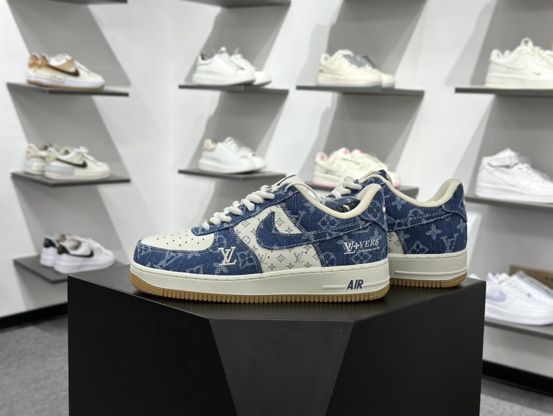 260 Nike Air Force 1‘07 Low LV联名 白海军蓝 空军一号低帮休闲板鞋 YF9511-813