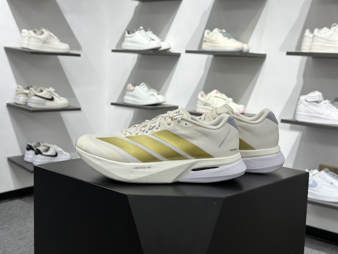 220 Adidas Adizero Boston 13 轻盈跑鞋 超轻发泡底 缓震透气跑步鞋 JS4947