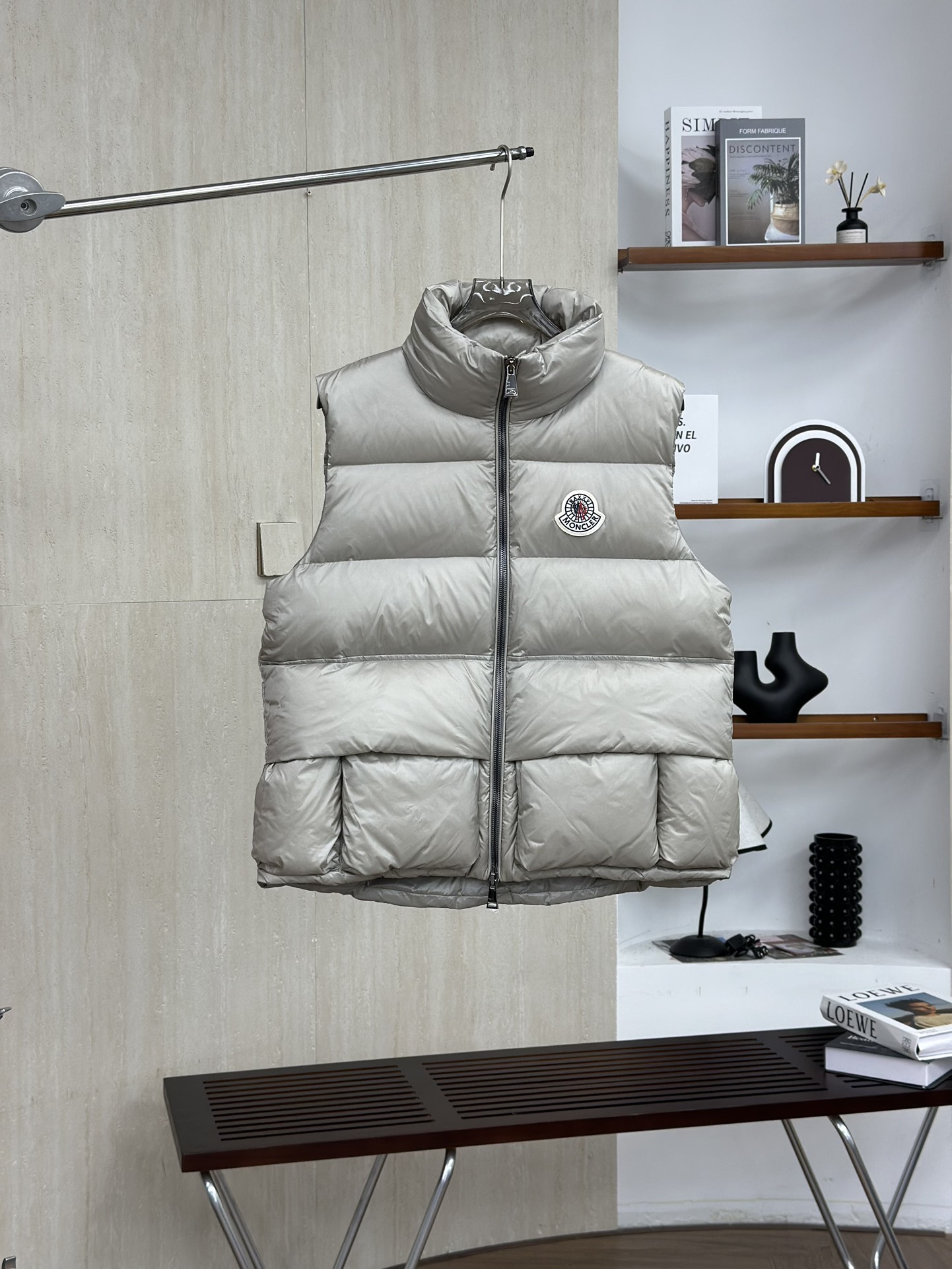 NO:661460,Moncler19860909Moncler x Christopher Raxxy 明星同款 男女款3D绗缝拉链羽绒马甲,,down jacket, ,Men's clothing