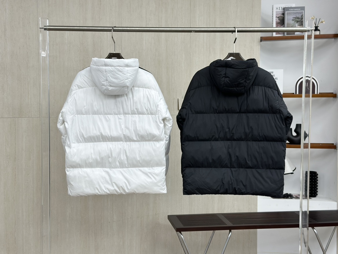 Adidas Three-Stripe Hooded Puffer Jacket - Polyester, Down Cotton Blend 4 i1759993712 7728 3