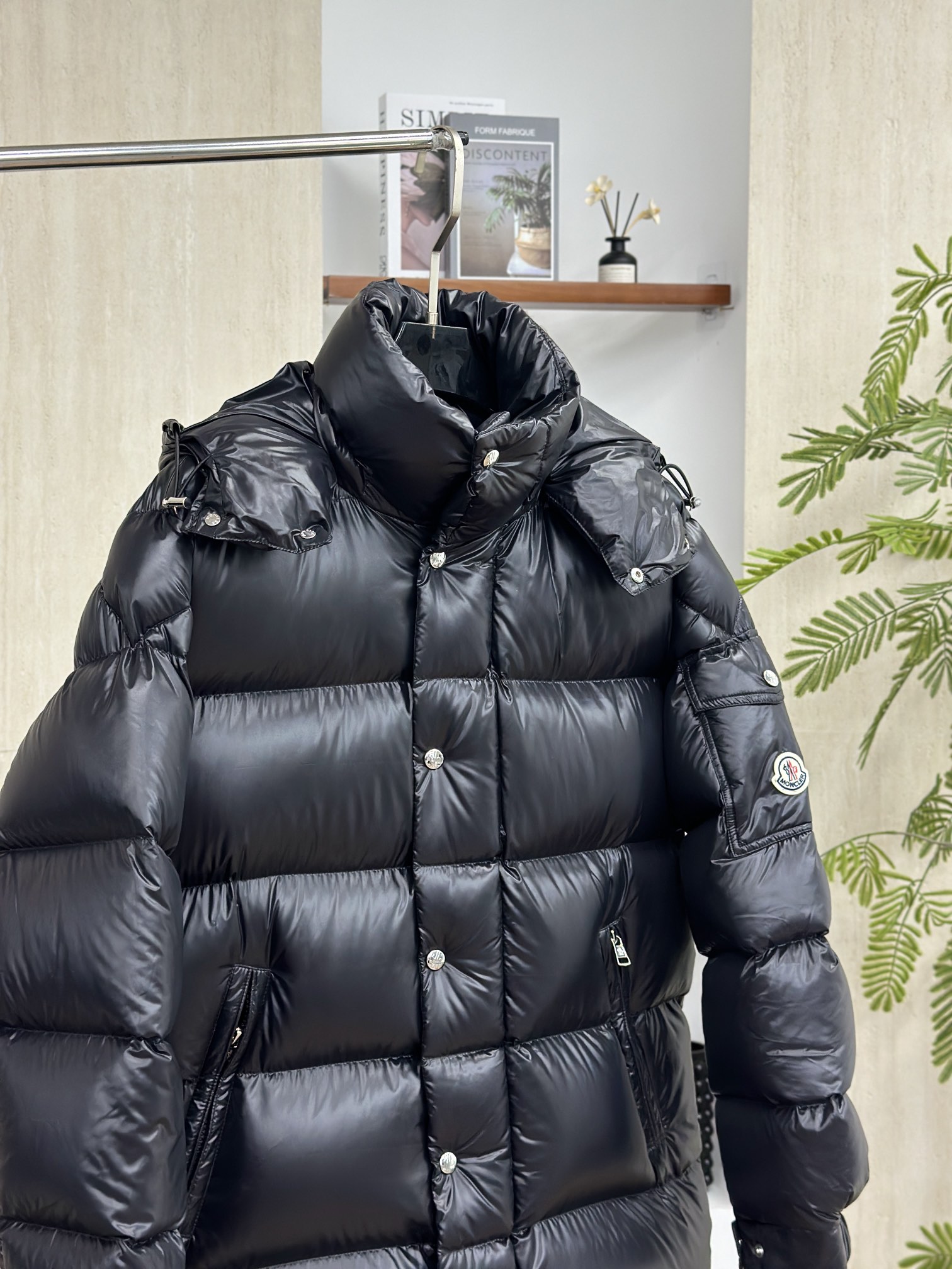 尺码1 2 3 4 5Moncler/蒙口 23Fw 手臂徽标玛雅长款羽绒服-广检真80绒，附带NFC芯