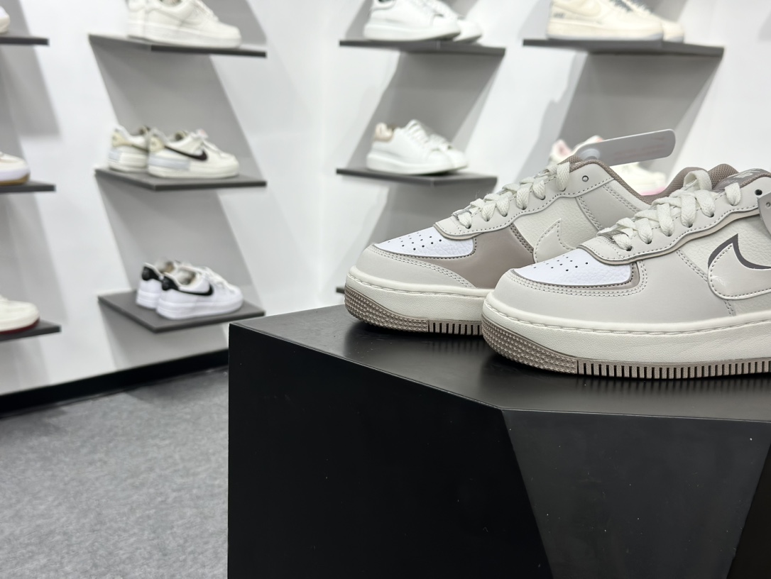 Air Force 1 Shadow 米棕蓝 轻量增高低帮百搭板鞋马卡龙 IO7594-101