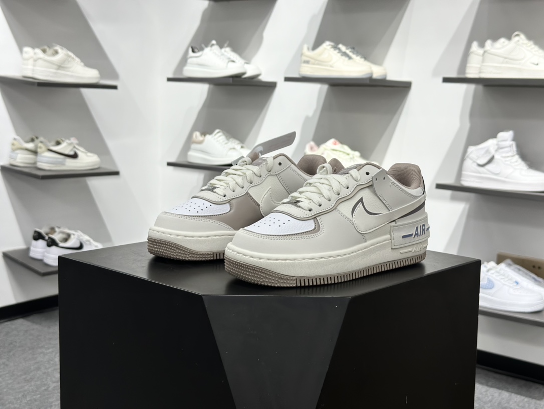 Air Force 1 Shadow 米棕蓝 轻量增高低帮百搭板鞋马卡龙 IO7594-101