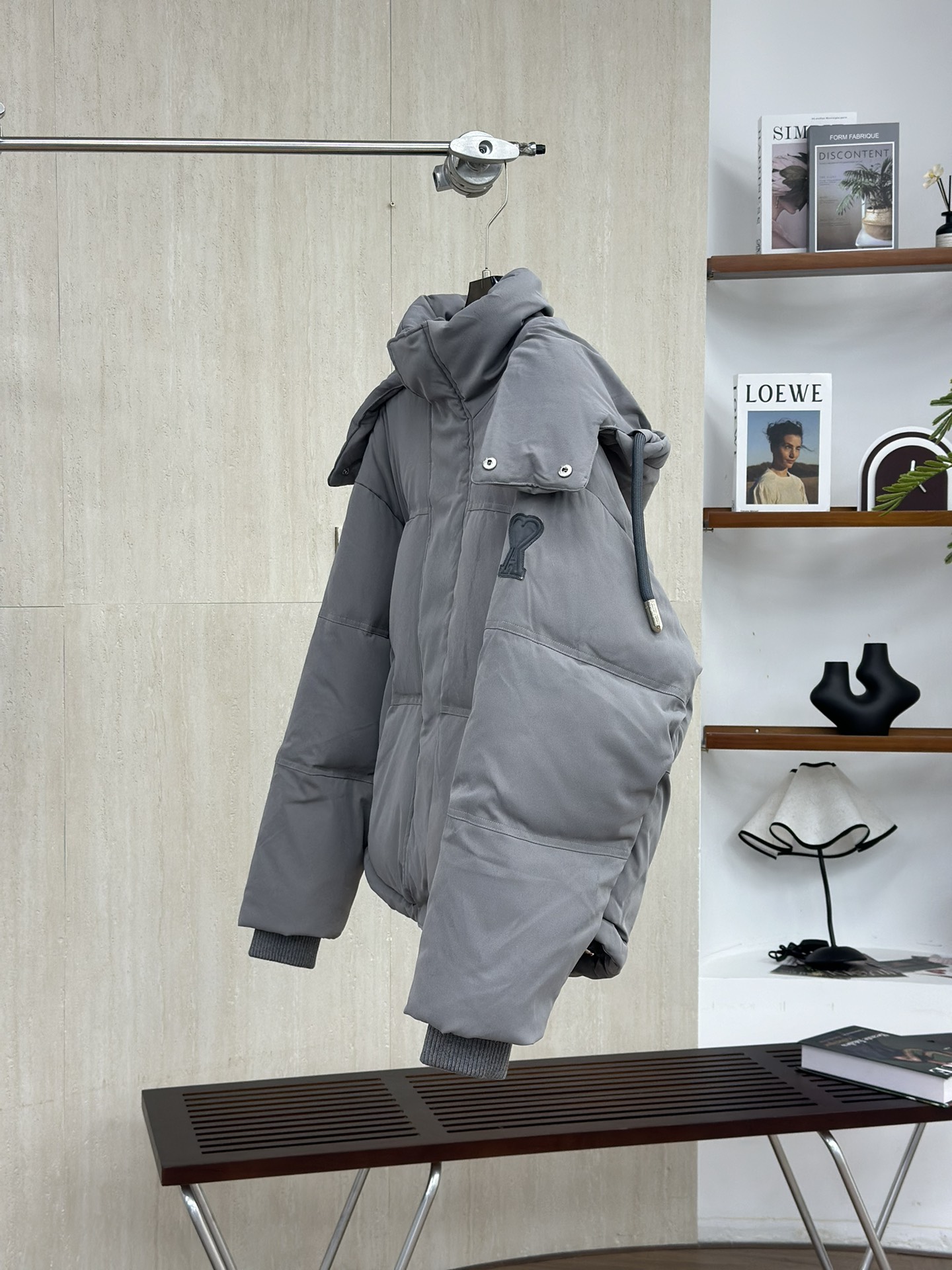 AMI Heart Logo Padded Down Jacket, Lightweight and Warm Outerwear 3 i1760865915 202 5