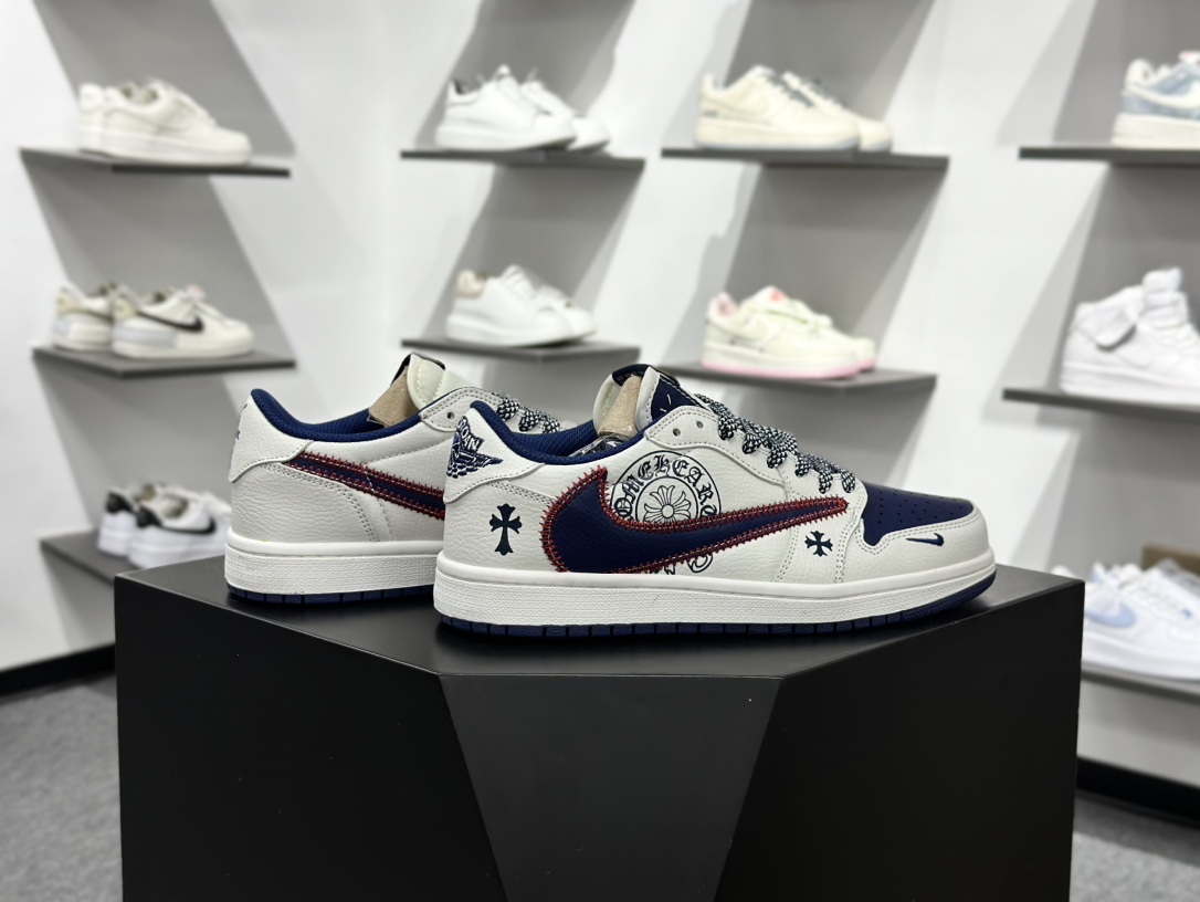 280 Travis Scott x Fragment Design x Jordan Air Jordan 1 Low OG SP “克罗心联名——缝线勾” DZ5899-030