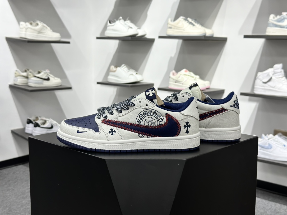 280 Travis Scott x Fragment Design x Jordan Air Jordan 1 Low OG SP “克罗心联名——缝线勾” DZ5899-030