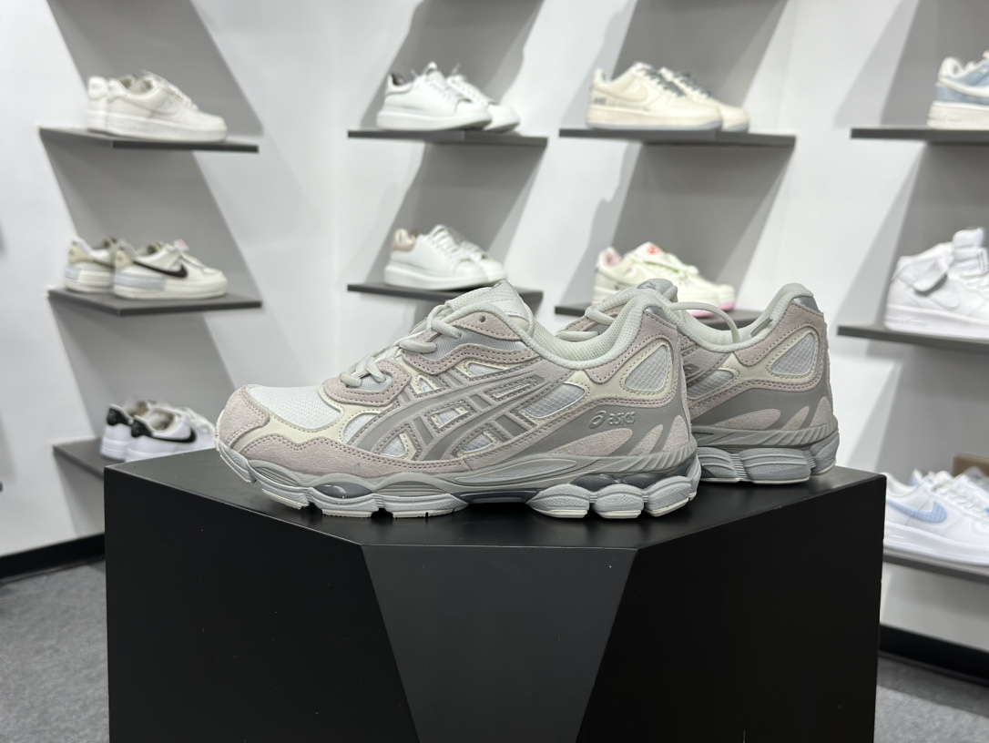 200 Asics Gel-N 复古单品 浅灰 亚瑟士新款厚底街头运动休闲鞋 1203A739-100