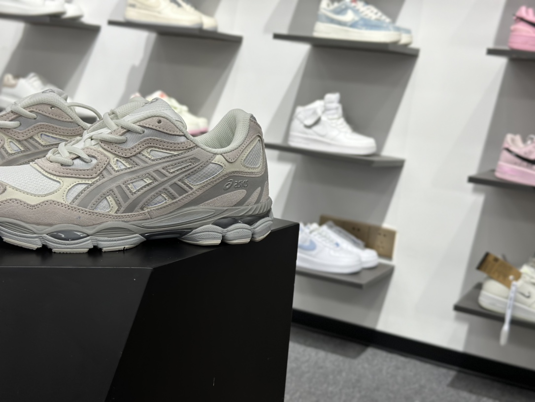 200 Asics Gel-N 复古单品 浅灰 亚瑟士新款厚底街头运动休闲鞋 1203A739-100