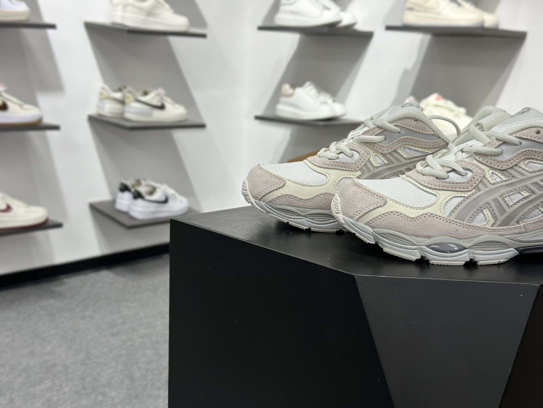 200 Asics Gel-N 复古单品 浅灰 亚瑟士新款厚底街头运动休闲鞋 1203A739-100