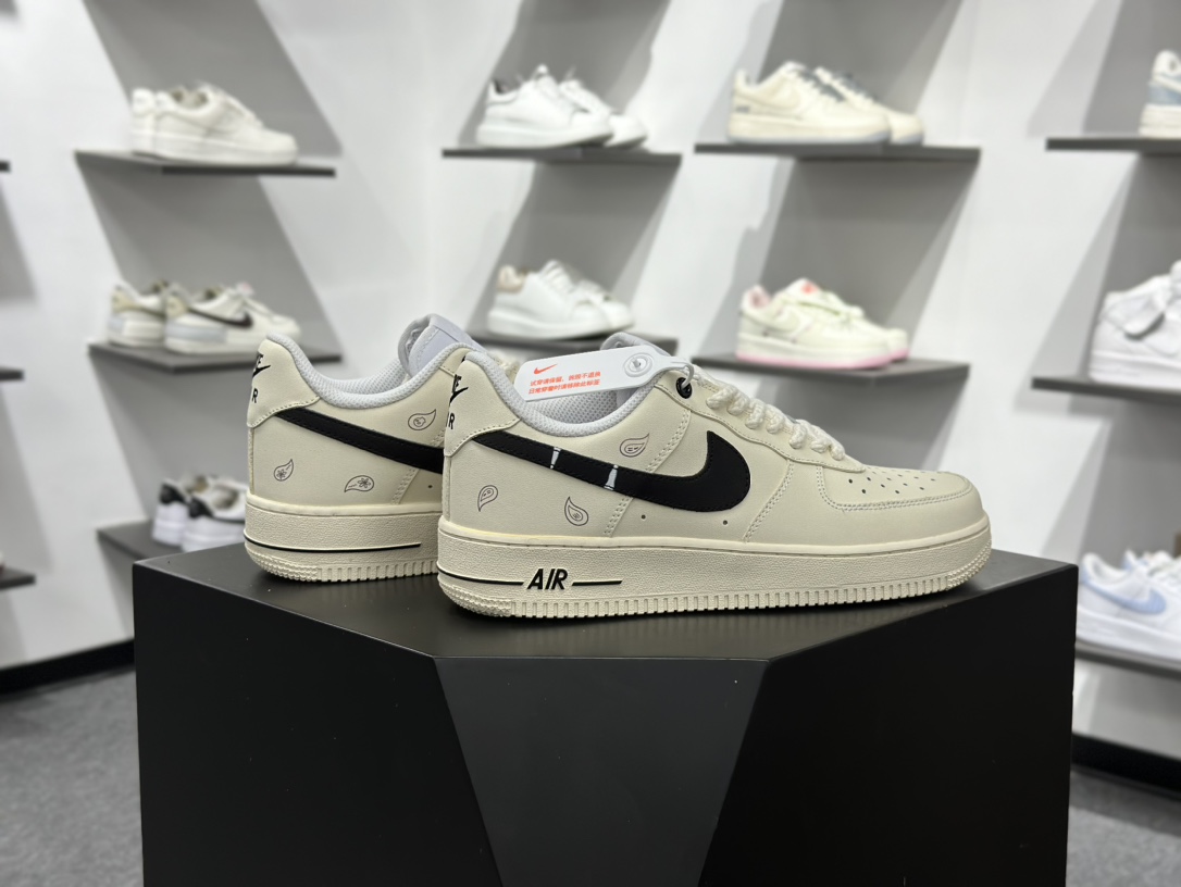 220 Nike Air Force 1 Low 07 佩斯利 皮革 WS 浸染涂鸦 米白 DD8959-100