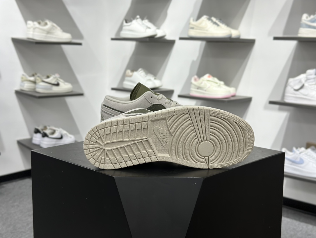 220 Air Jordan AJ1 Low 低帮 麂皮灰绿 HV4089-201