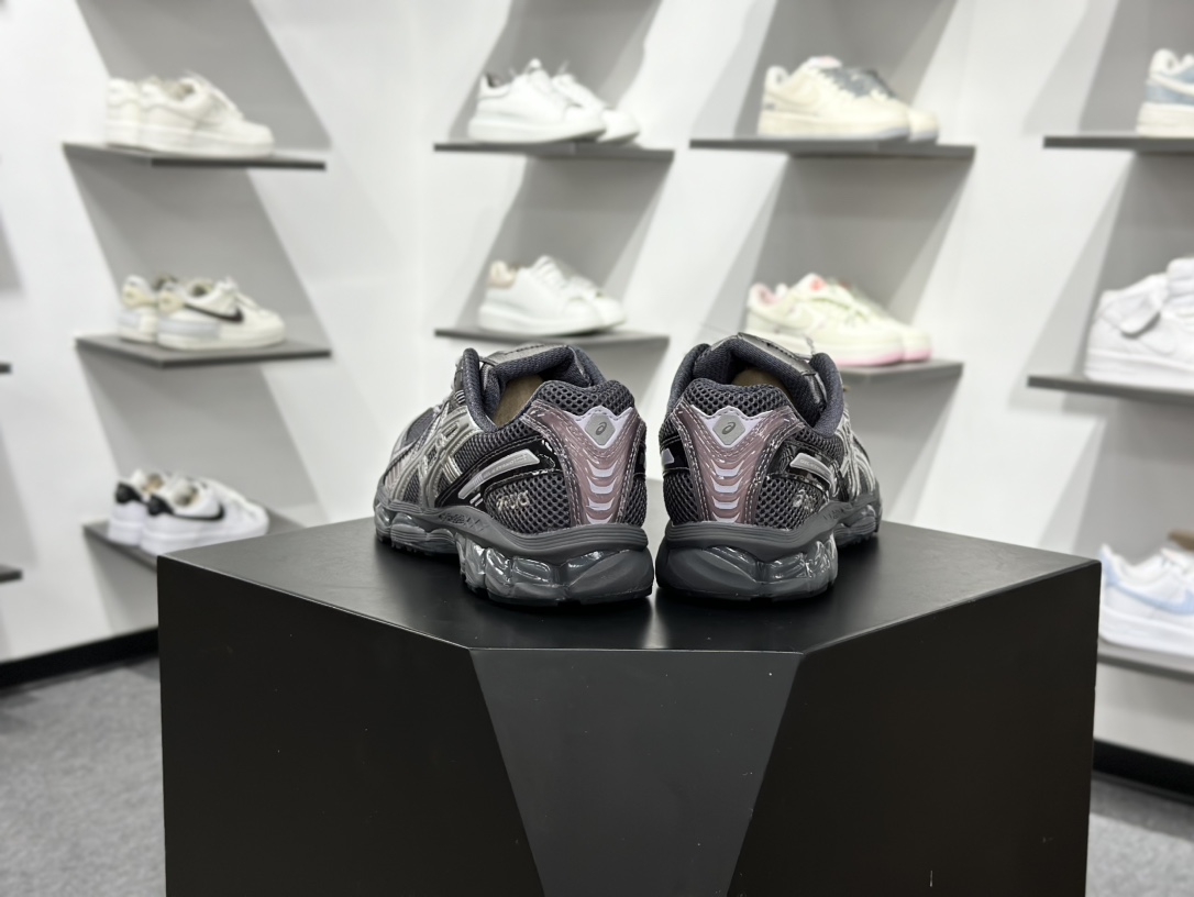 200 kith x Asics Gel-Kayano 12.1 黑银 联名亚瑟士百搭休闲运动慢跑鞋 1203A930-020