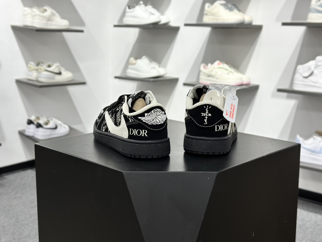 280 TS x Air Jordan x DIOR AJ1 Low 倒钩低帮迪奥联名-黑白 LD2025-036