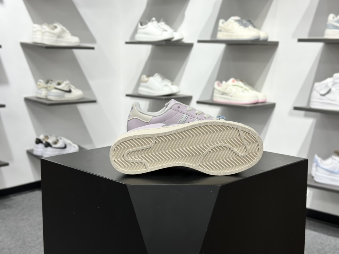 140 阿迪达斯/三叶草Adidas Originals Super II 浅紫 经典贝壳头 古着系列低帮百搭休闲运动板鞋 JQ8776