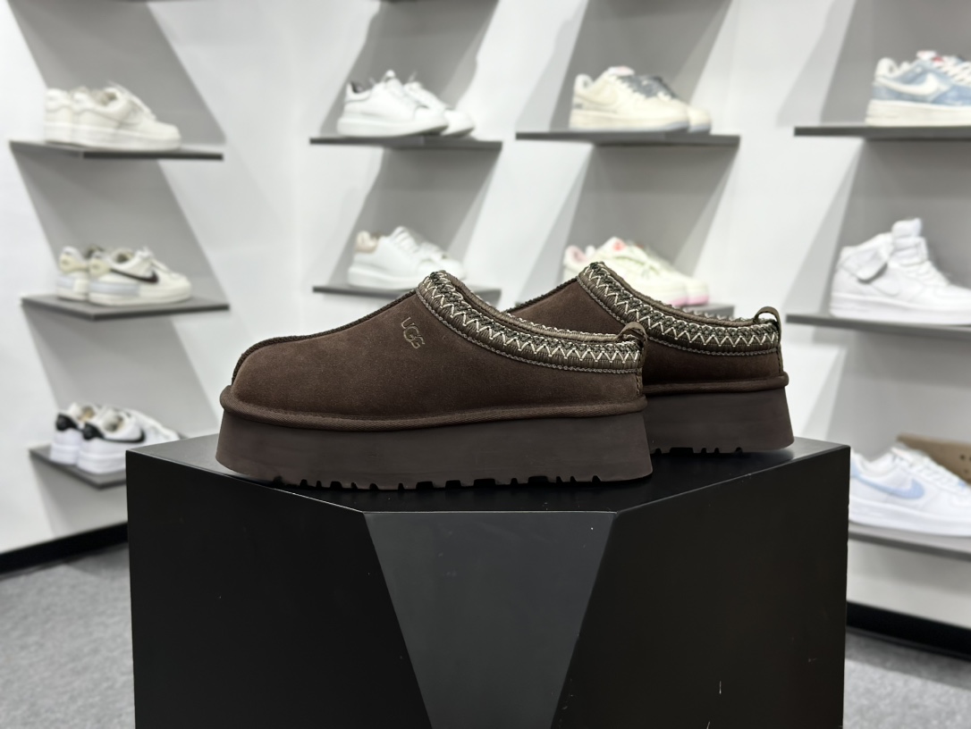 UGG 塔茨系列加厚款 穆勒风包头5CM半拖鞋