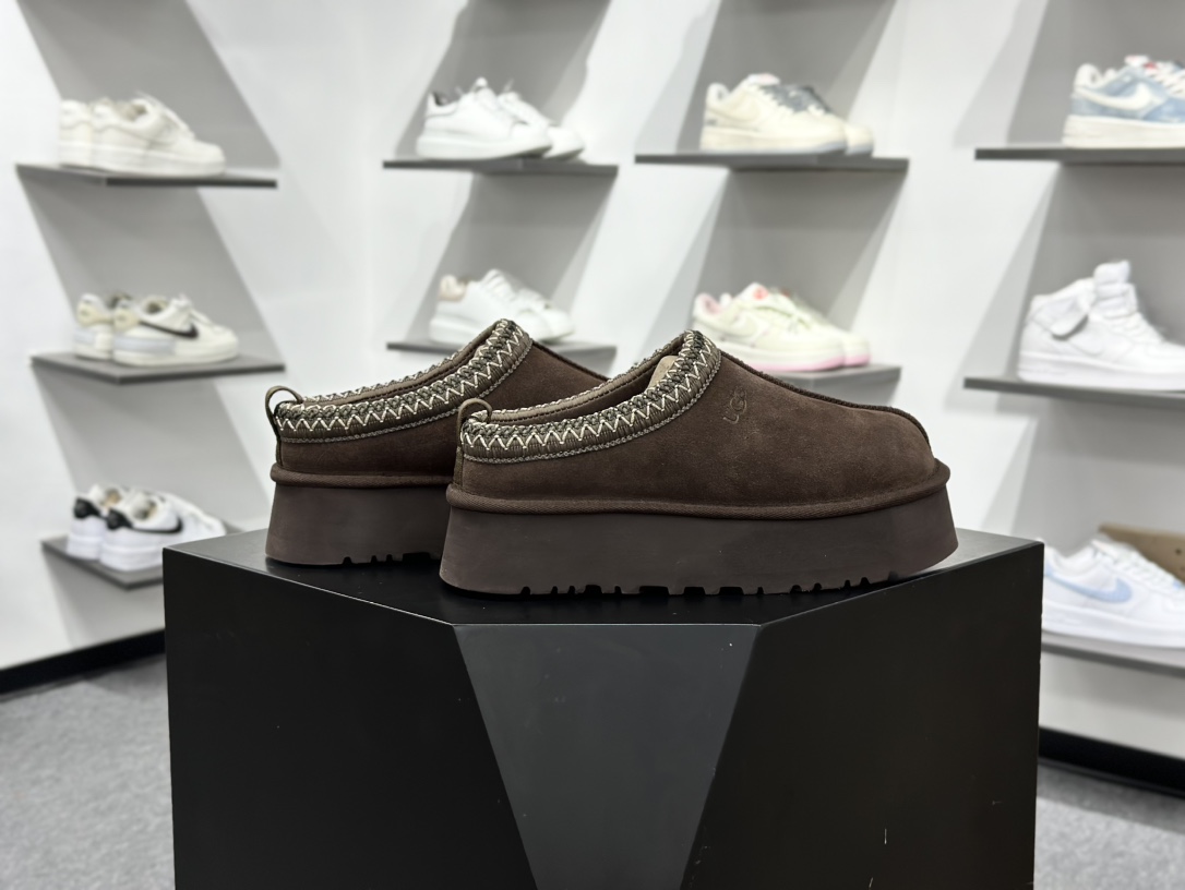 UGG 塔茨系列加厚款 穆勒风包头5CM半拖鞋