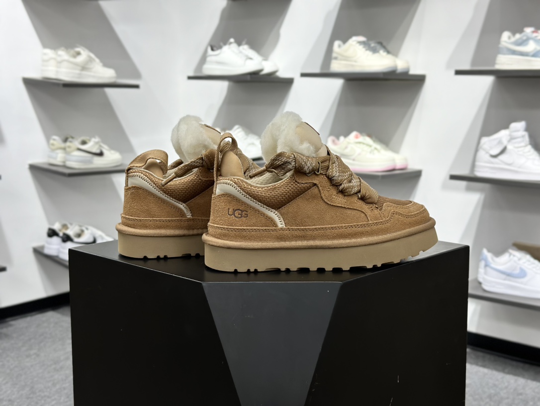 UGG Highmel 梅尔 粗鞋带款 低帮雪地靴 面包鞋 1144032