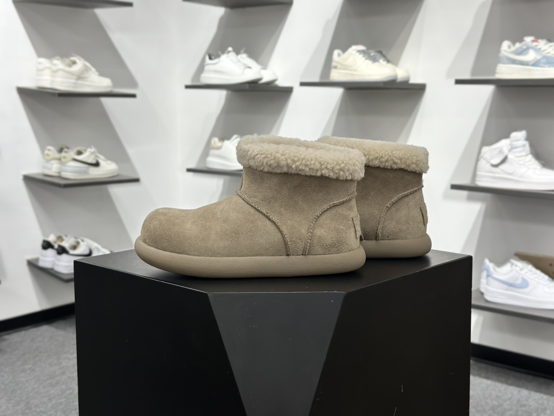 260 Ugg新款穆勒卷毛土豆靴 韩气满满秋冬厚松糕底短筒雪地靴棉鞋胖胖的鞋头