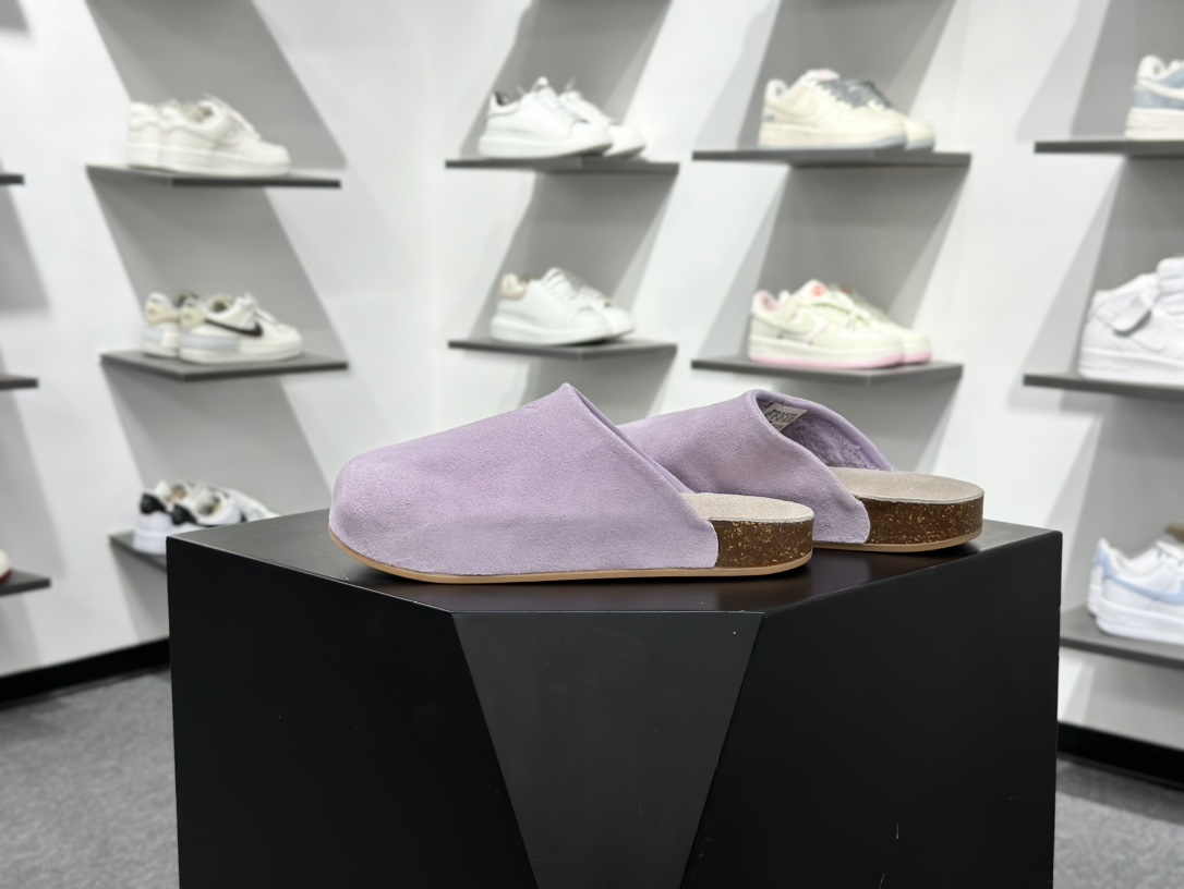 adidas originals Adimule 紫色 勃肯系 防磨防滑包头拖鞋 JP8732