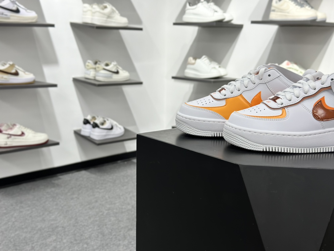 NIKE WMNS Air Force 1 Shadow 全新少女系解构主义设计 马卡龙空军一号轻量增高低帮百搭板鞋 CI0919-124