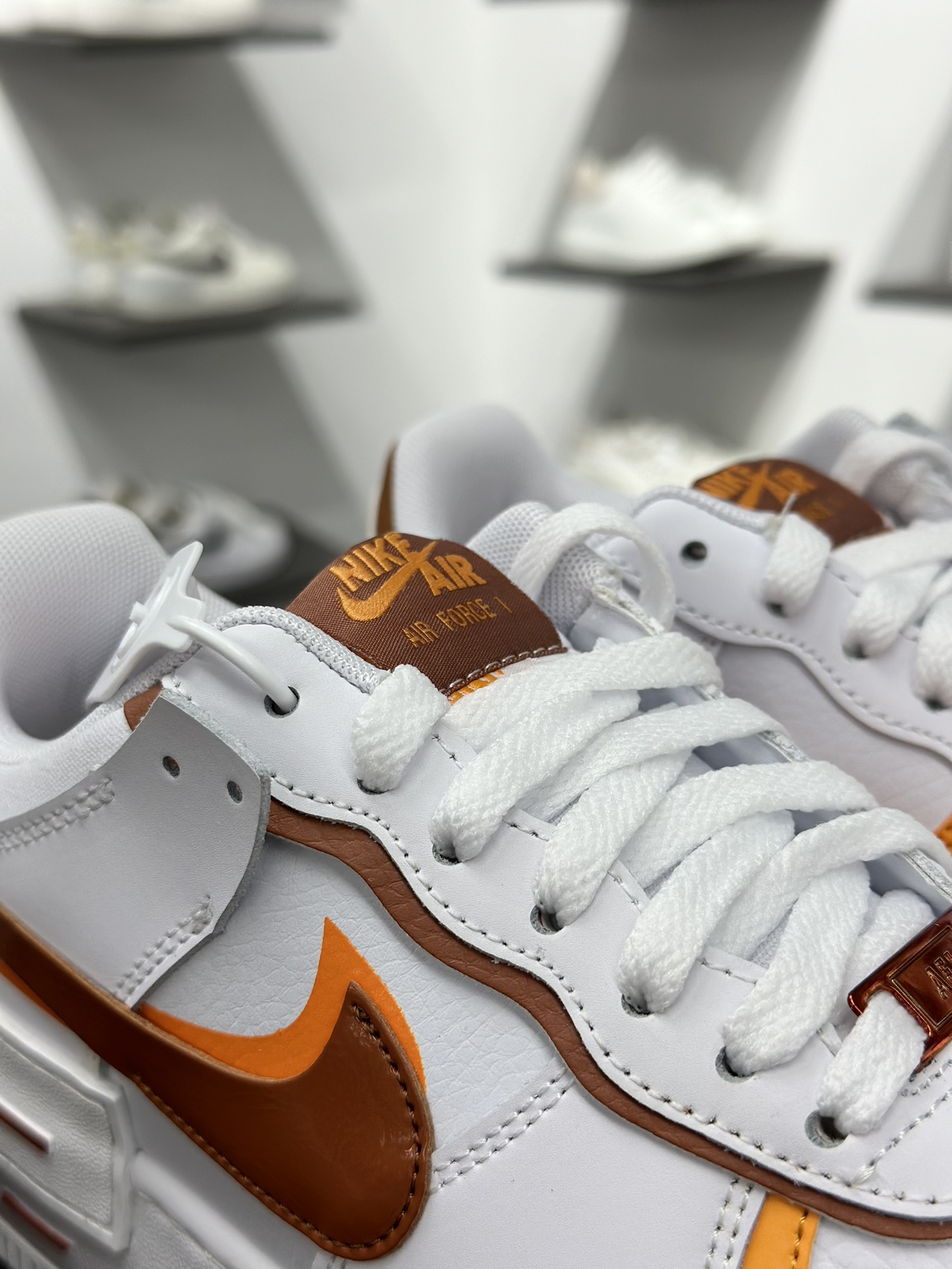 NIKE WMNS Air Force 1 Shadow 全新少女系解构主义设计 马卡龙空军一号轻量增高低帮百搭板鞋 CI0919-124