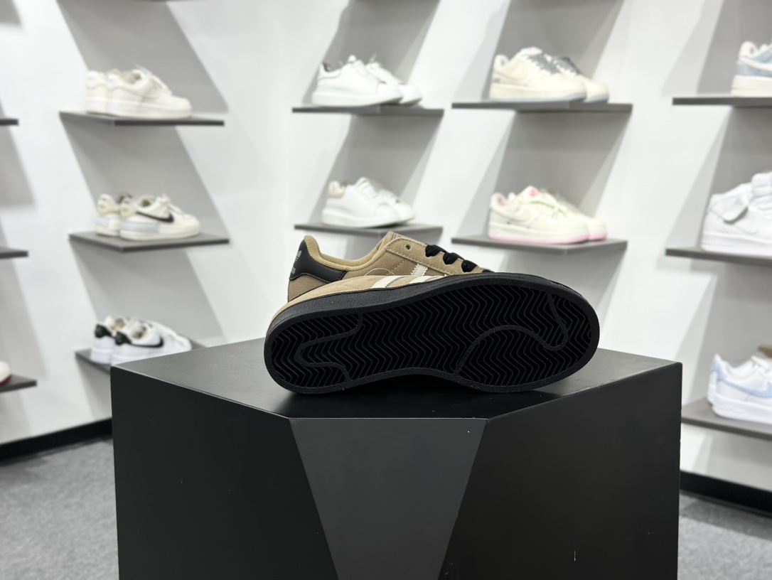 三叶草Adidas Originals Superstar II”Blue/White”经典贝壳头系列低帮百搭休闲运动板鞋“绒面浅棕白黑” JQ3221