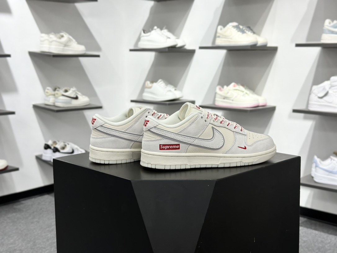 NK Dunk Low Retro ”DIY高端定制” Sup米灰红 低帮休闲运动板鞋 DN3168-007