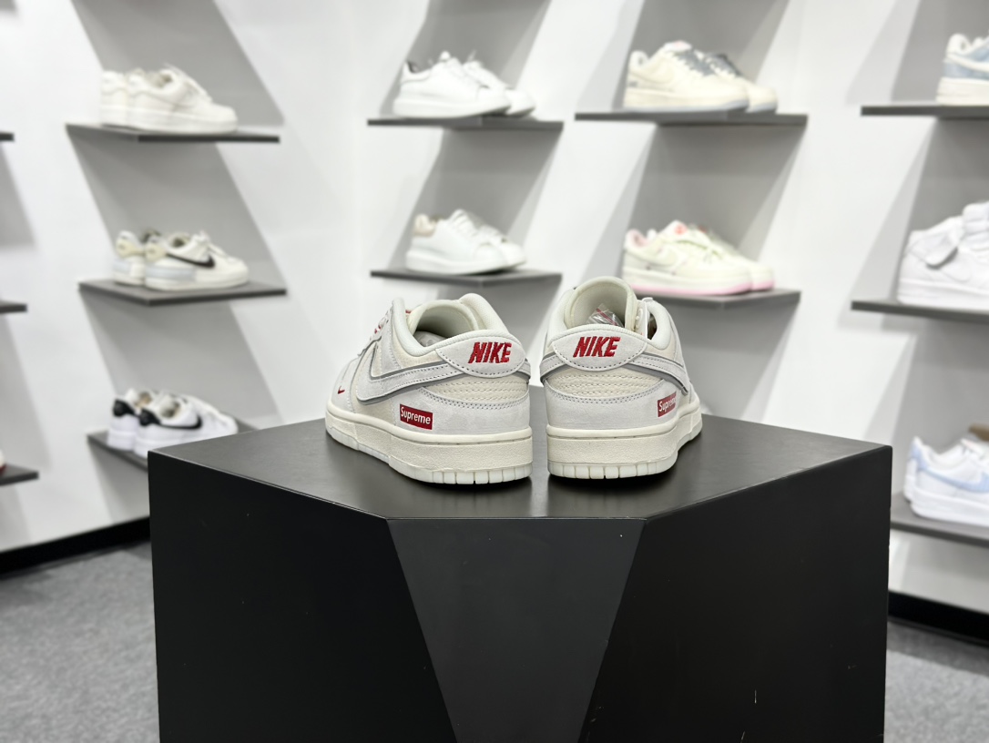 NK Dunk Low Retro ”DIY高端定制” Sup米灰红 低帮休闲运动板鞋 DN3168-007