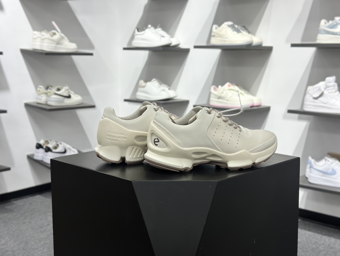 280 ecco爱步 Biom C 牛皮革 25秋复古舒适 低帮 老爹鞋 女款 冰白色 80046350412