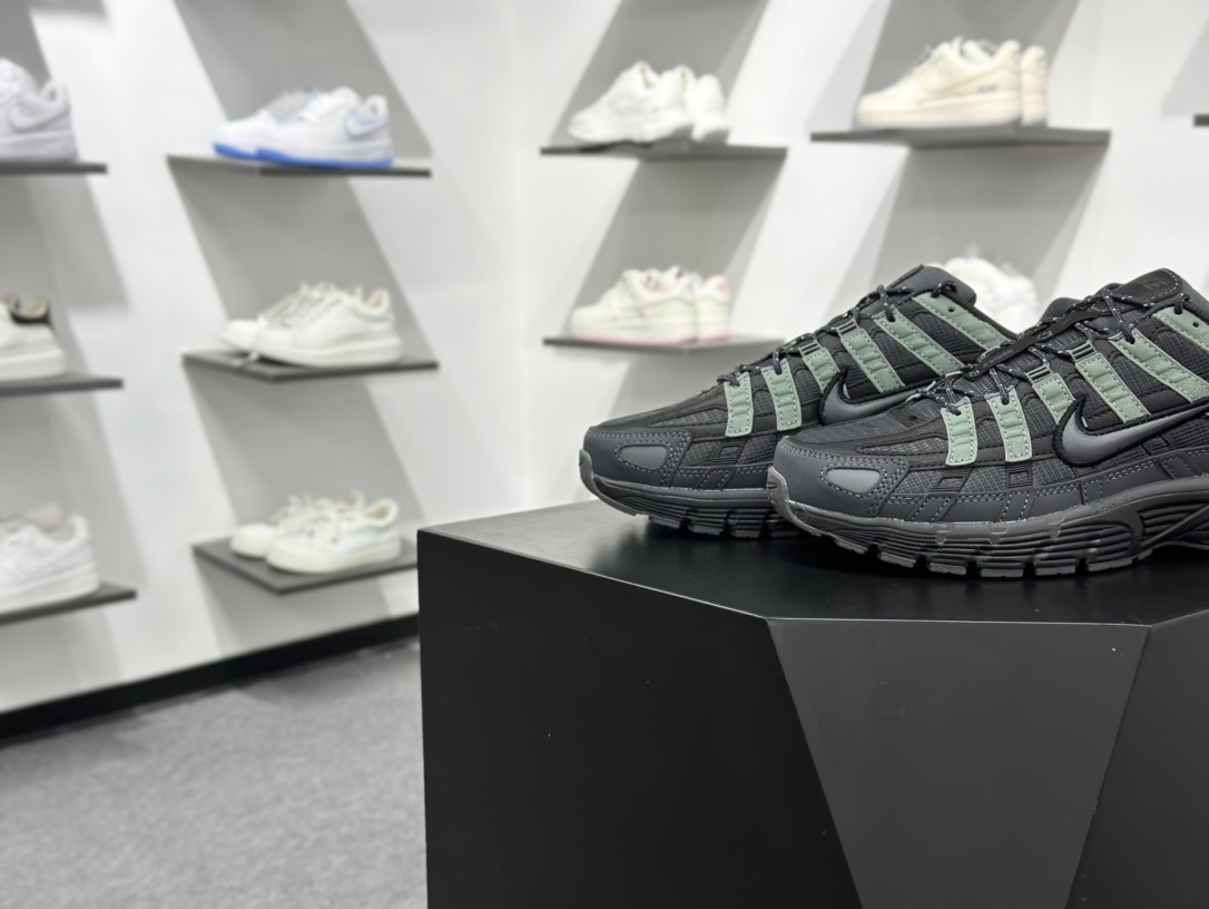 NK P-6000 复古老爹休闲运动鞋 黑灰绿 IM5997-060