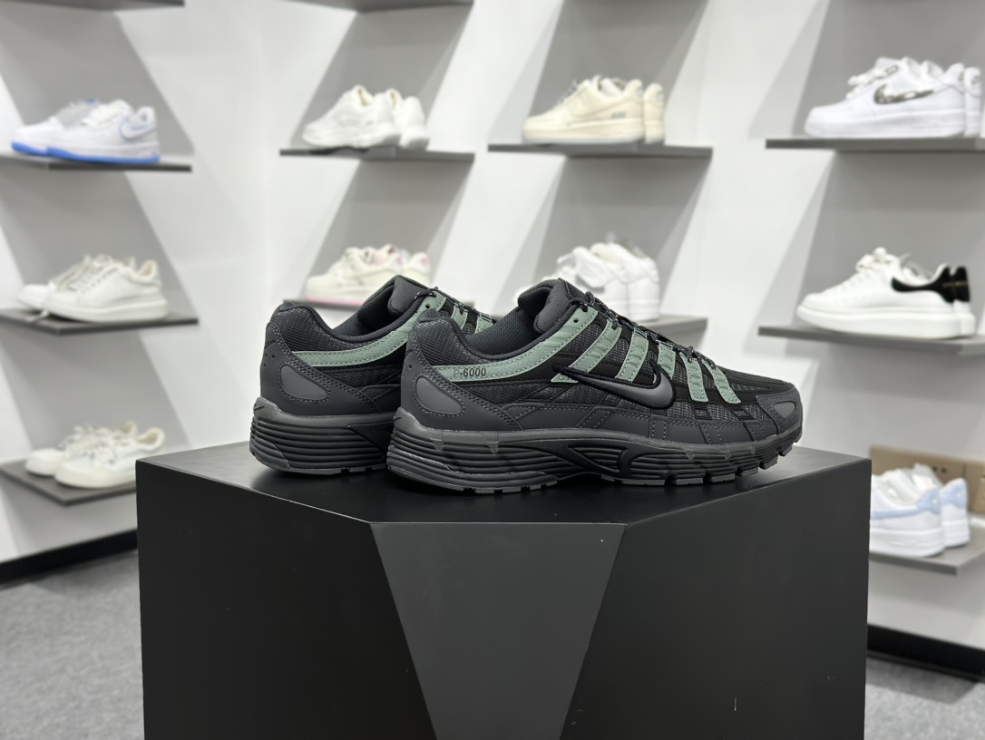 NK P-6000 复古老爹休闲运动鞋 黑灰绿 IM5997-060
