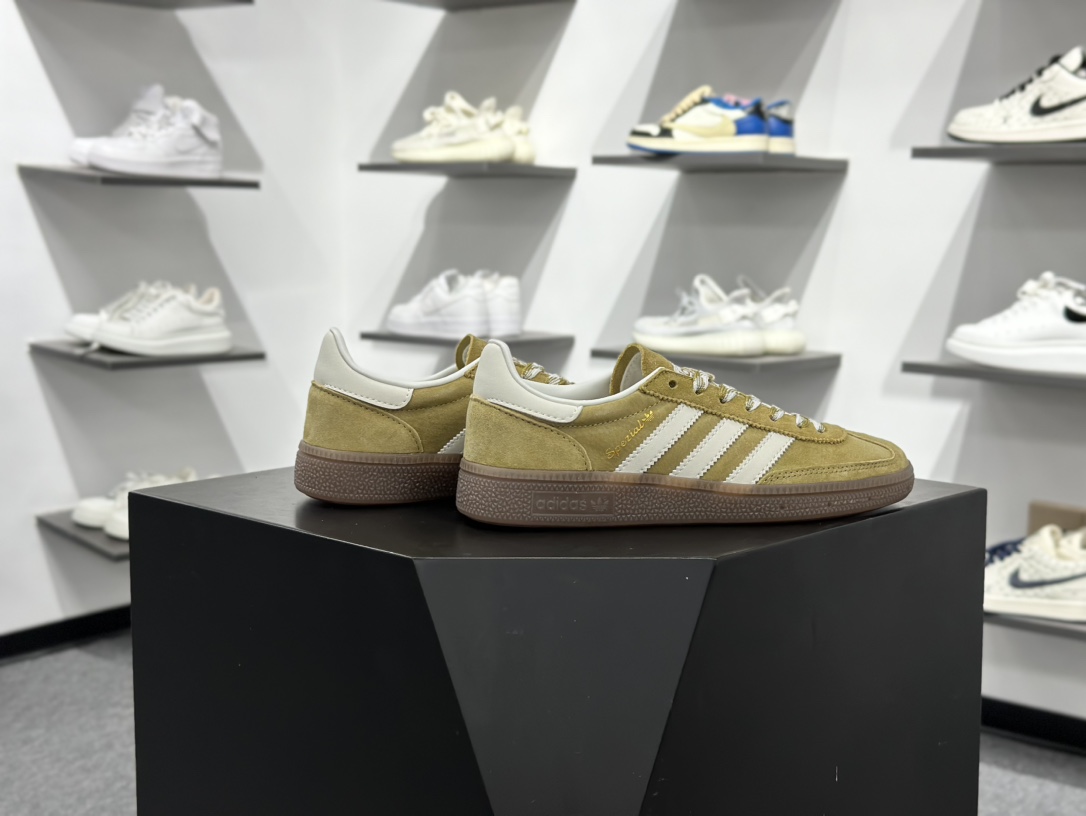 Adidas Handball Spezial 阿迪达斯经典款牛皮复古休闲板鞋 姜黄白生胶 KI5939