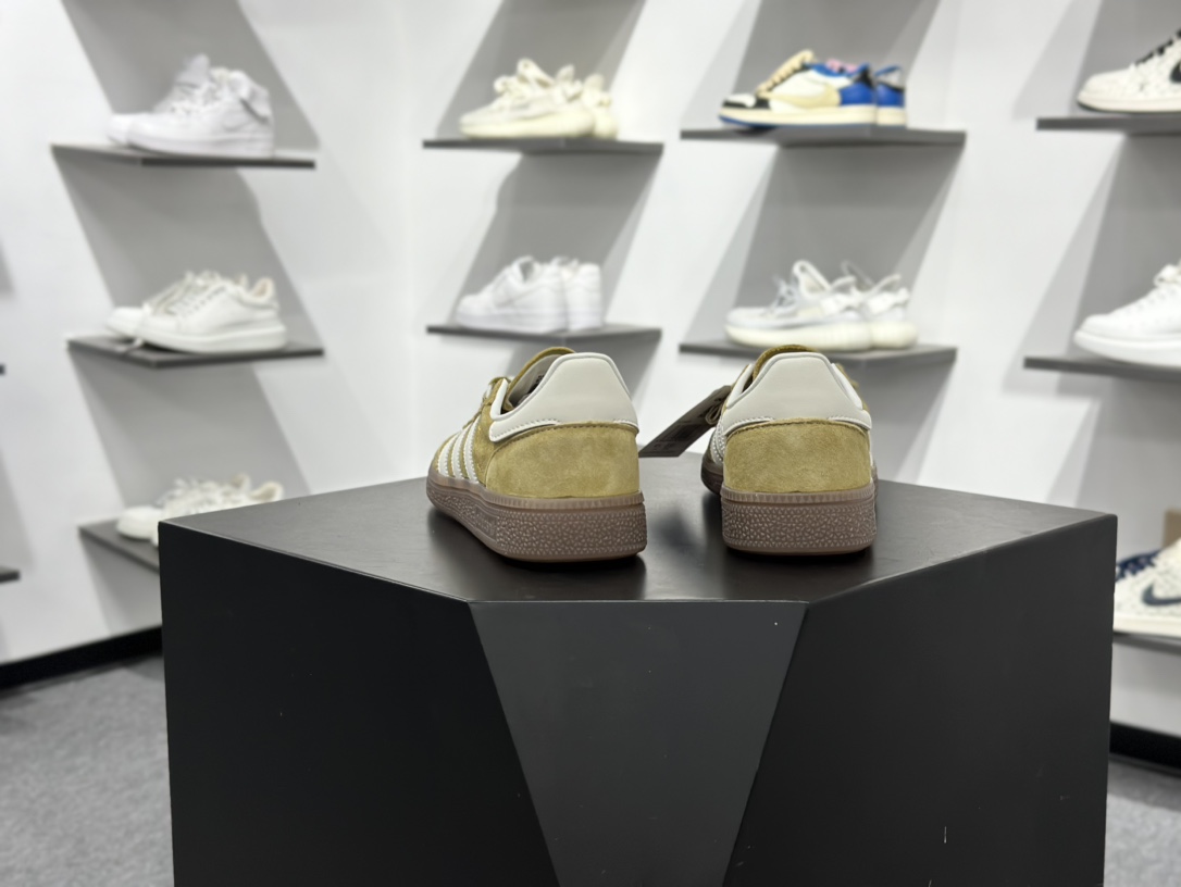 Adidas Handball Spezial 阿迪达斯经典款牛皮复古休闲板鞋 姜黄白生胶 KI5939