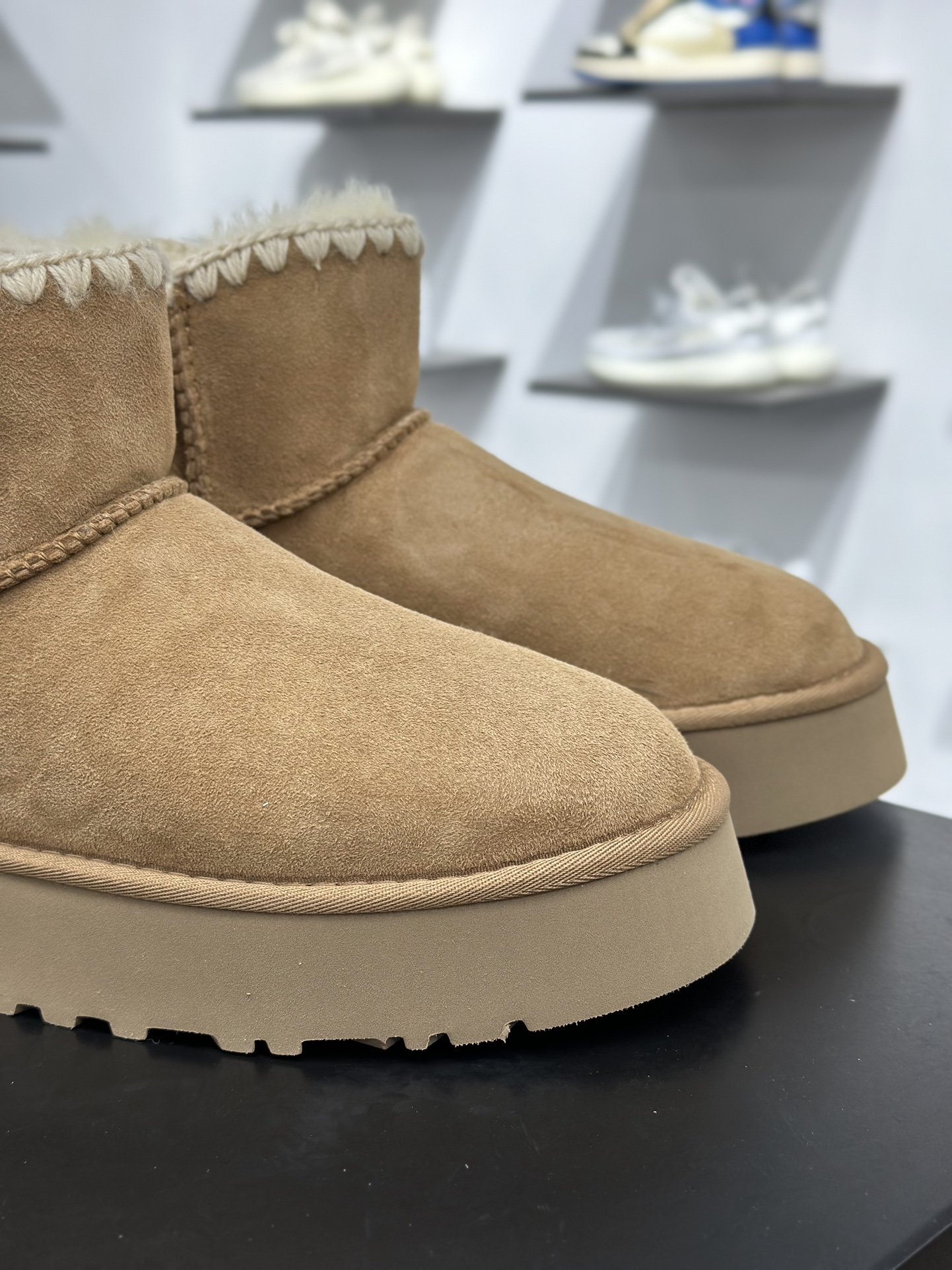 280 UGG Braided Wood新款厚底侧边编织扣雪地靴 1150817