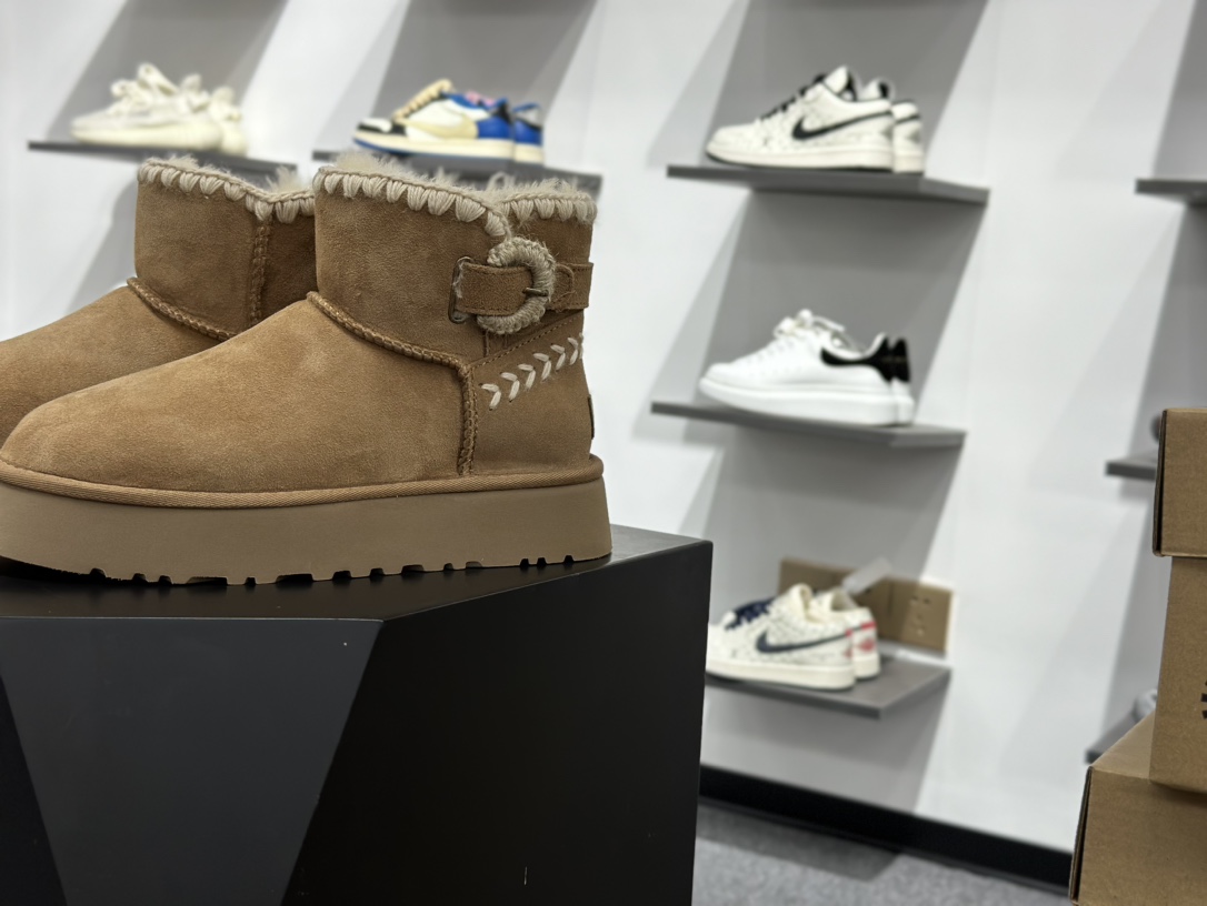 280 UGG Braided Wood新款厚底侧边编织扣雪地靴 1150817