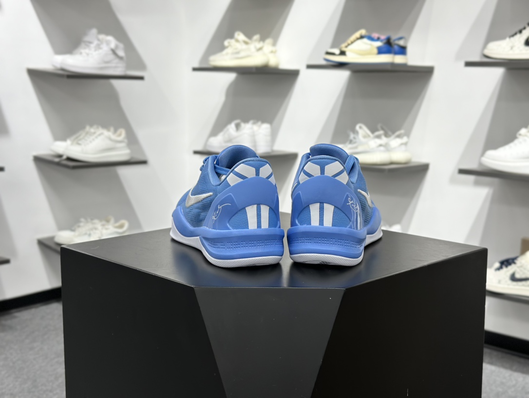 Nike Zoom Kobe Ⅷ System 科比8代复刻实战运动低帮文化篮球鞋 蓝白 致敬曼巴 HM6469-401