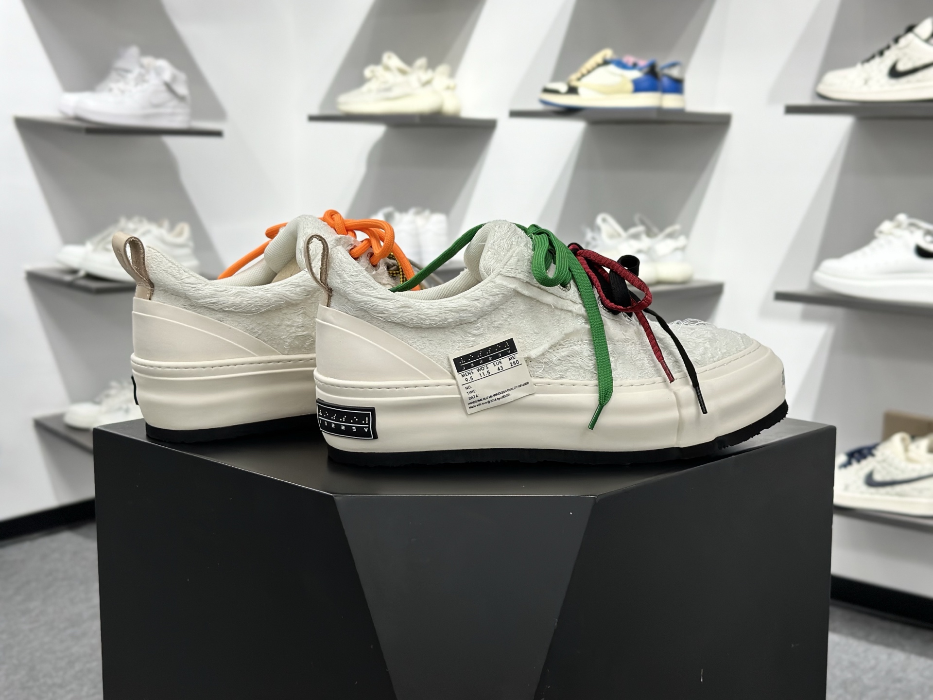 xVESSEL 雪花酥 美式 多巴胺 解构主义 街头风 撞色绑带 低帮 帆布鞋 男女同款 S24X36