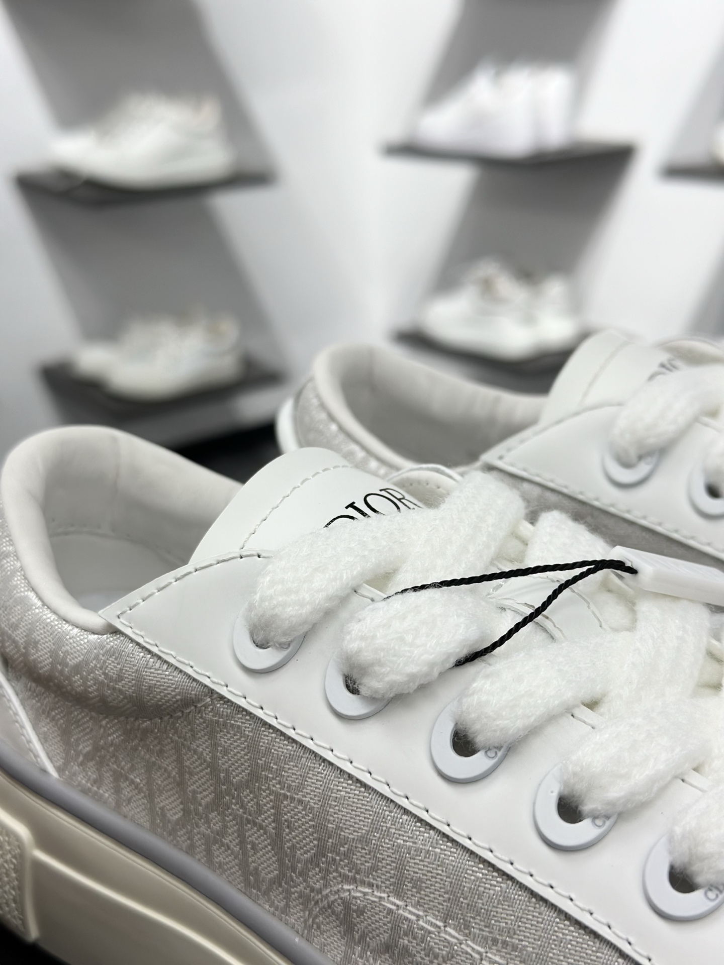 DIOR迪奥 B33 厚底鞋 圆头系带 低帮 时尚板鞋 男款 蓝白