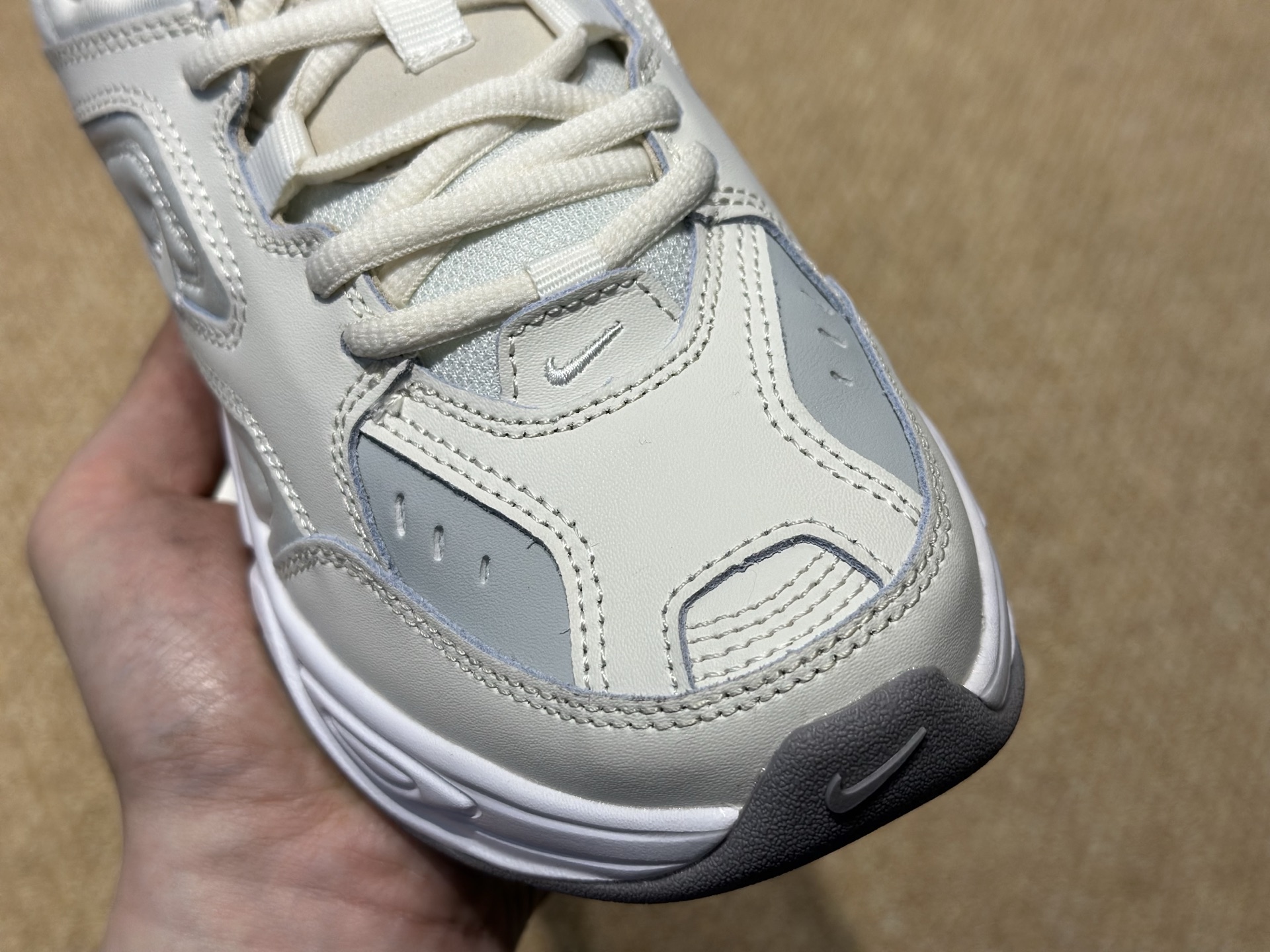 200 耐克 Nike M2K Tekno 系列低帮复古潮流百搭旅游老爹休闲运动鞋 “米白橙” AO3108-101