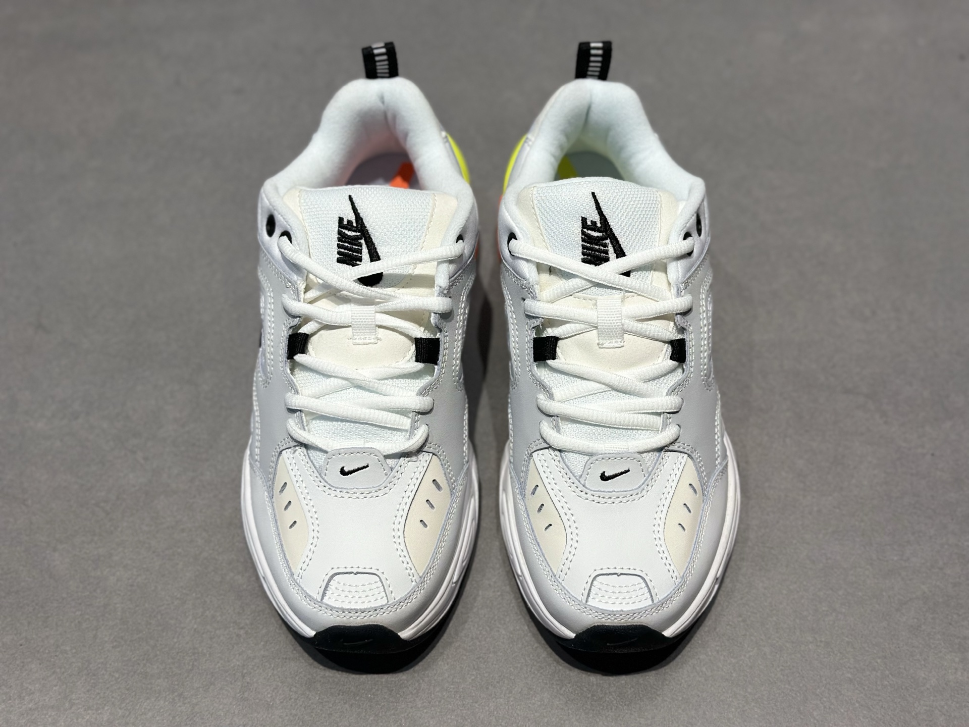 Nike M2K Tekno 白浅灰荧光黄橙黑撞色-Top High Quatity Cheap Sneakers Fashion Clothing Clothes Bags handbags Shoes of all Brand wholesale With The best Quality And Beautiful Price from China Factory Chinese suppliers wholesaler seller Nike M2K Tekno 白浅灰荧光黄橙黑撞色