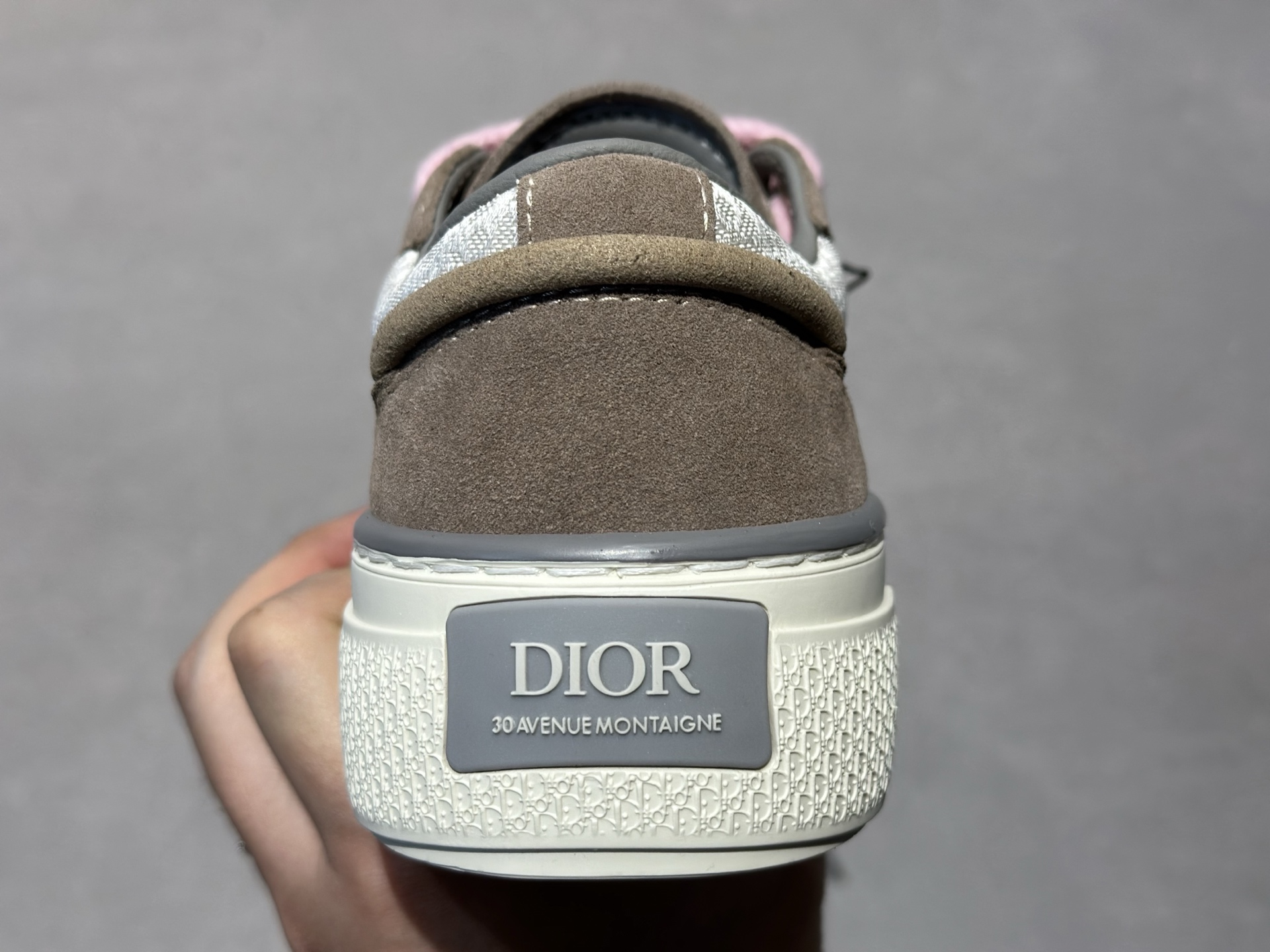 Dior B33 灰粉老花厚底鞋上新 翻毛皮 Oblique 提花 甜酷撞色超吸睛 3DE301ZRW_H860