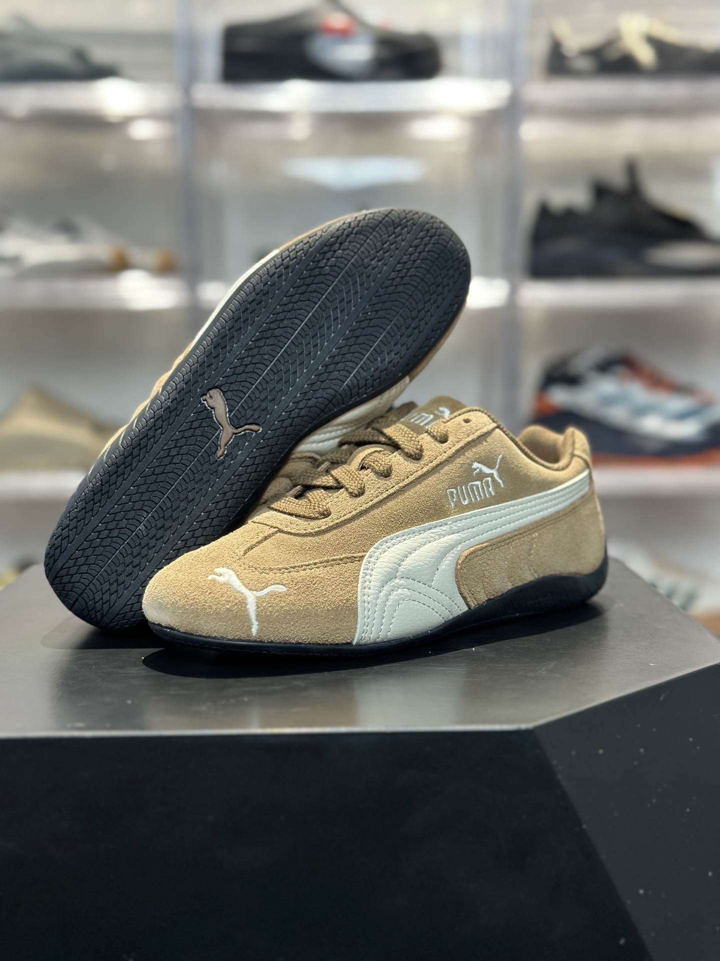 200 PUMA Speedcat 小麦色 秋冬复古百搭神鞋 卡其麂皮 米白拼条 生胶防滑底
